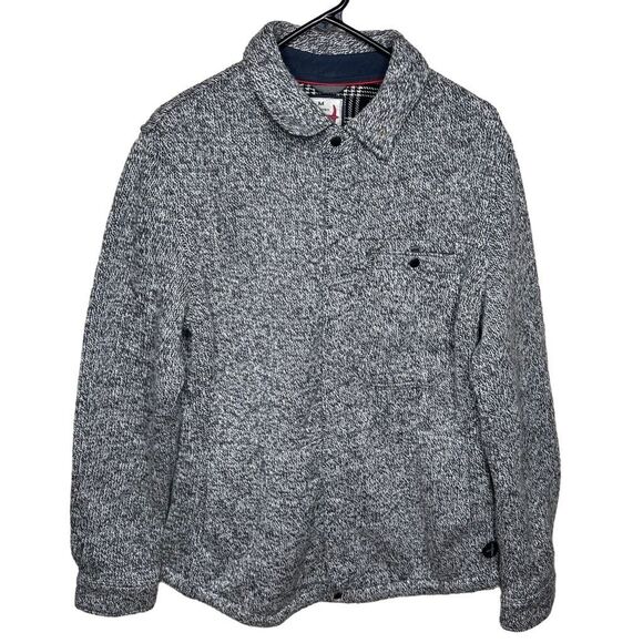 Huckberry Ralwen Bonded Rag Wool CPO Snap Jacket Gray Fleece Lined Medium - Picture 1 of 7